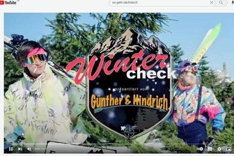 Youtuber testen die Piste am Kleinen Fichtelberg - Günther & Hindrich im Schnee von Oberwiesenthal. 