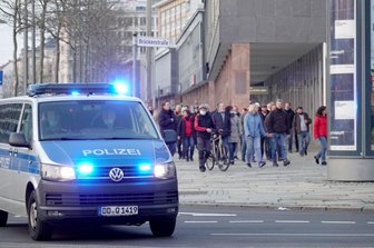 Auch in Chemnitz war eine größere Gruppe unterwegs.