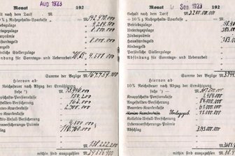 Zeugnis der Inflation: Ein Gehaltsbuch aus den 1920ern - 