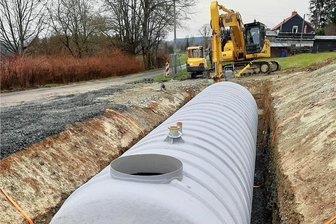 Zisterne sichert Löschwasserversorgung in Gettengrün - Eine 100 Kubikmeter Löschwasser fassende Zisterne sichert die Versorgung großer Teile Gettengrüns.