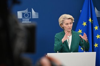 Zollstreit mit den USA: Einigkeit ist das Wichtigste - Die Präsidentin der Europäischen Kommission, Ursula von der Leyen, sprach am Montag vor Medienvertretern in Brüssel über den Zollkonflikt mit den USA.