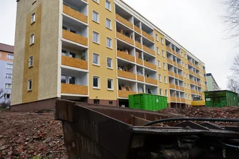 Zschopau: Wohnblock mit 40 Einheiten verschwindet - Dieser Wohnblock an der Zschopauer Bertolt-Brecht-Straße soll ab Januar abgerissen werden.