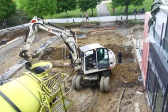 Zschopauer Klinikum erhält neue Station - In dieser Woche sollen die Arbeiten am Fundament abgeschlossen werden.