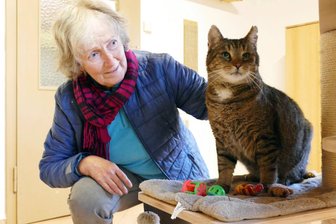 Zschopauer Tierschützer können es nun ruhiger angehen lassen - Hier kümmert sich Doloris Kahl um Brösel, der in der Zschopauer Tierschutzstation fast schon zum Inventar gehört und auf andere Katzen beruhigend wirke.
