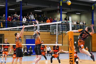 Zschopauer Volleyballer wollen Top-3-Platz festmachen - Das jüngste Heimspiel gewannen die Zschopauer Anfang Februar vor 211 Zuschauern gegen den Geraer VC mit 3:0.