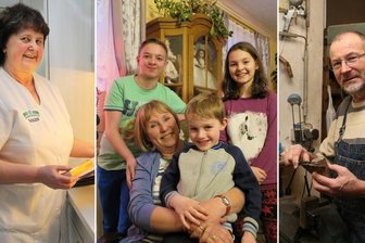 Zu unruhig für den Ruhestand - Krankenschwester Anita Weigel, Erzieherin Waltraut Rückschloss mit ihren Enkeln und Günter Blechschmidt - alle drei sind heute glücklich mit ihrer Entscheidung: Rente mit 63 Jahren und stundenweise doch noch mit ihrem Fachwissen in der Firma tätig zu sein - gebraucht zu werden.