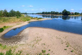 Zu wenig Regen: Das Abpumpverbot für Mittelsachsen tritt in Kraft - Die mageren Niederschläge der vergangenen Tage reichen nicht, damit die Wasserstände der Flüsse (Symbolfoto der Elbe) wieder steigen.