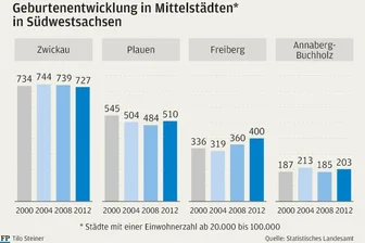 Zugezogene mit gutem Job bescheren Freiberg Babyboom -