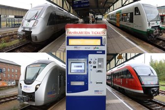 Zugticketkauf wird in Zwickau zum Lotteriespiel - Auf dem Hauptbahnhof Zwickau: Die verschiedenen Eisenbahnunternehmen setzen ihre Kundenbetreuer unterschiedlich ein. Der Verkehrsverbund empfiehlt den Fahrgästen deshalb, ihre Tickets vor Fahrtantritt am Automaten zu lösen.