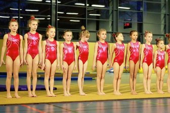 Zukunftssorgen trüben Jubiläum - Zum Jubiläum der Turntalentschule beim ESV Lok Zwickau zeigten die jungen Turnerinnen, was sie im Training bisher alles gelernt haben.