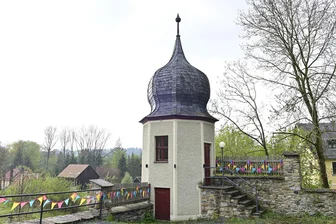 Zum großen Jubiläum in Taltitz: Historische Touren beginnen am Mittwoch - Im barocken Eckturm Taltitz befindet sich ein Teil der historischen Ausstellung.