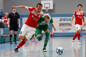Zum Saisonstart der Bundesliga: Bei HOT 05 Futsal gibt es nicht nur auf dem Spielfeld Veränderungen - Dmytro Sorokin (links) präsentierte sich in der Saisonvorbereitung von HOT 05 Futsal schon wieder so treffsicher und engagiert wie in der Vorsaison.