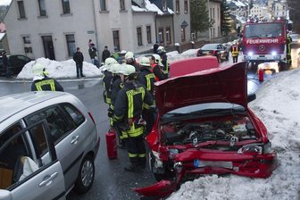 Die Feuerwehr Schlettau war mit 18 Einsatzkräften vor Ort.