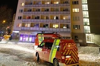 Zwei Verletzte bei Hochhausbrand in Chemnitz -