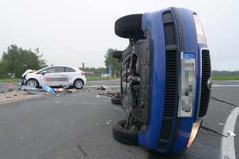 Zwei Verletzte bei Unfall zwischen Freiberg und Hainichen -