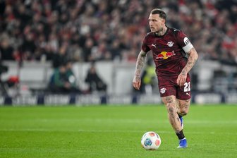 Zweiter Matchball: RB Leipzig will in die Königsklasse - Letztes Heimspiel der Saison: Leipzigs Kapitän David Raum ist wieder fit. (Archivbild)