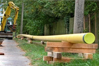 Zwickau: 175 Meter Erdgashochdruckleitung werden erneuert - In Zwickau wird eine Erdgashochdruckleitung erneuert.