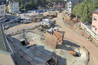 Zwickau: Tour endet diesmal am Planitzer Markt - Umfangreiche Bauarbeiten finden auf dem Planitzer Markt statt.