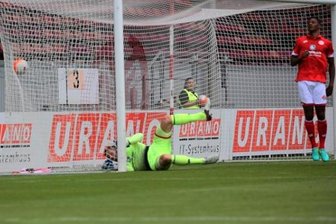 Zwickau verpasst Premieren-Sieg in 3. Liga knapp - Das erste Drittligator der Zwickauer - erzielt von Davy Frick.