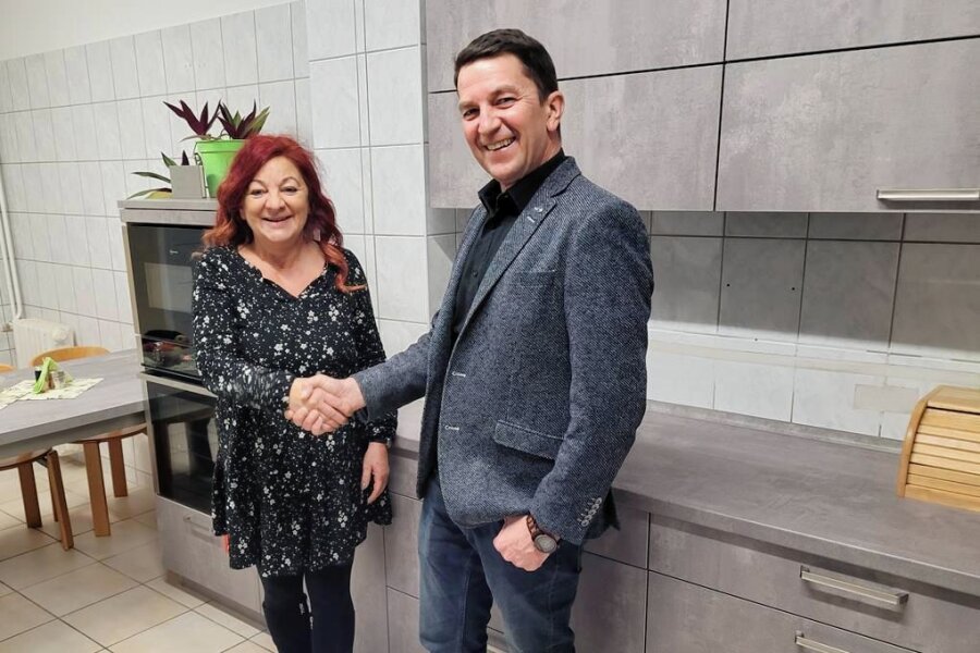 Zwickauer Freizeitzentrum gewinnt neue Küche - Tina Tinzmann und Frank Scheller haben die neue Küche gemeinsam geplant und ausgesucht.