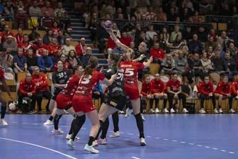 Zwickauer Handballfrauen kassieren vor Rekordkulisse klare Niederlage - Kein Durchkommen für Simona Madjovska durch die HSG-Abwehr. Foto: Marko Unger