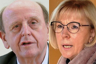 Zwickauer Landrat Scheurer hört auf - Hölzel übernimmt - Christoph Scheurer, Landrat, und Angelika Hölzel, Erste Beigeordnete