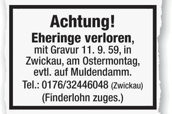 Zeitungsanzeige