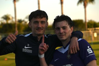Zwischen Familienleben und Fußball: Aue-Profi Seitz im Kampf zurück zur Topform - Omar Sijaric (links) und Sean Seitz sind beste Freunde.