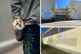 Zwischen Hakenkreuzen und Steinwürfen: Limbach-Oberfrohnas stille Reaktion auf „bedauerliche Einzelfälle“ - Die Scholl-Oberschule wurde zum Tatort für verfassungsfeindliche Graffiti. Die Schmierereien wurden übermalt.