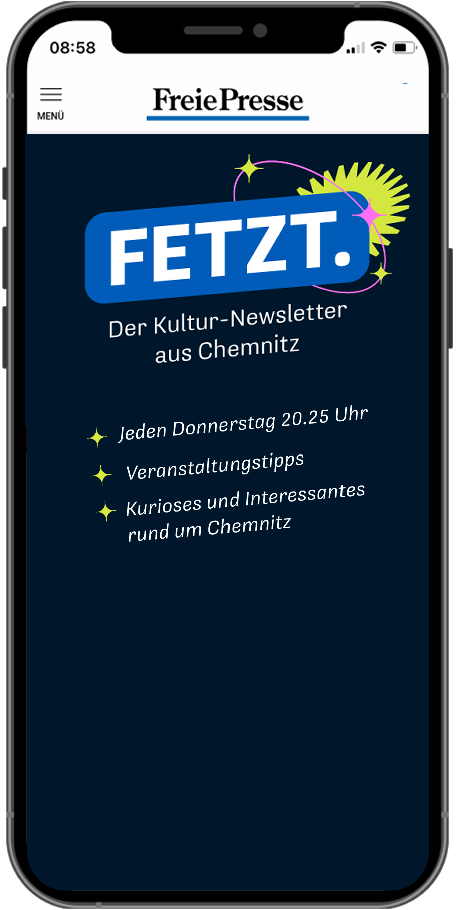 Newsletter Fetzt - alle Infos zur Kulturszene in Chemnitz